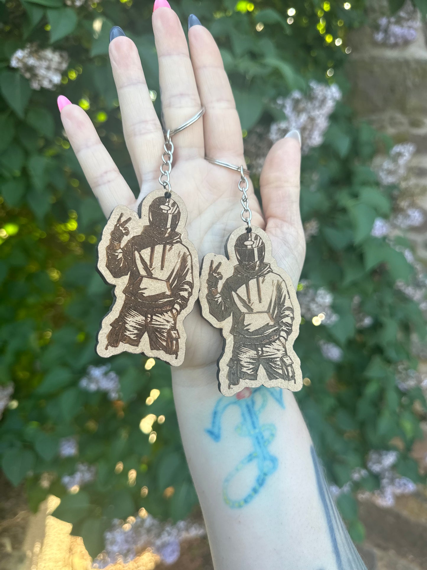 Cool Biker Dude Keyring