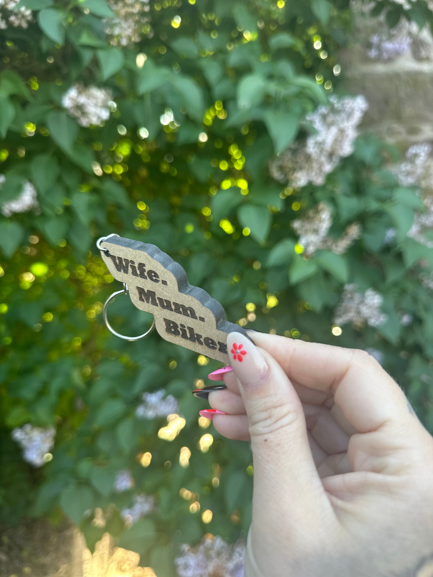 Wife. Mum. Biker. Keychain - Keyring