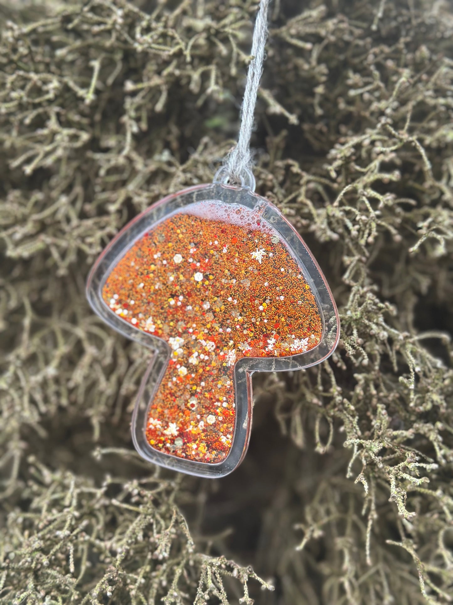 Acrylic Mushroom Snowglobe Ornament
