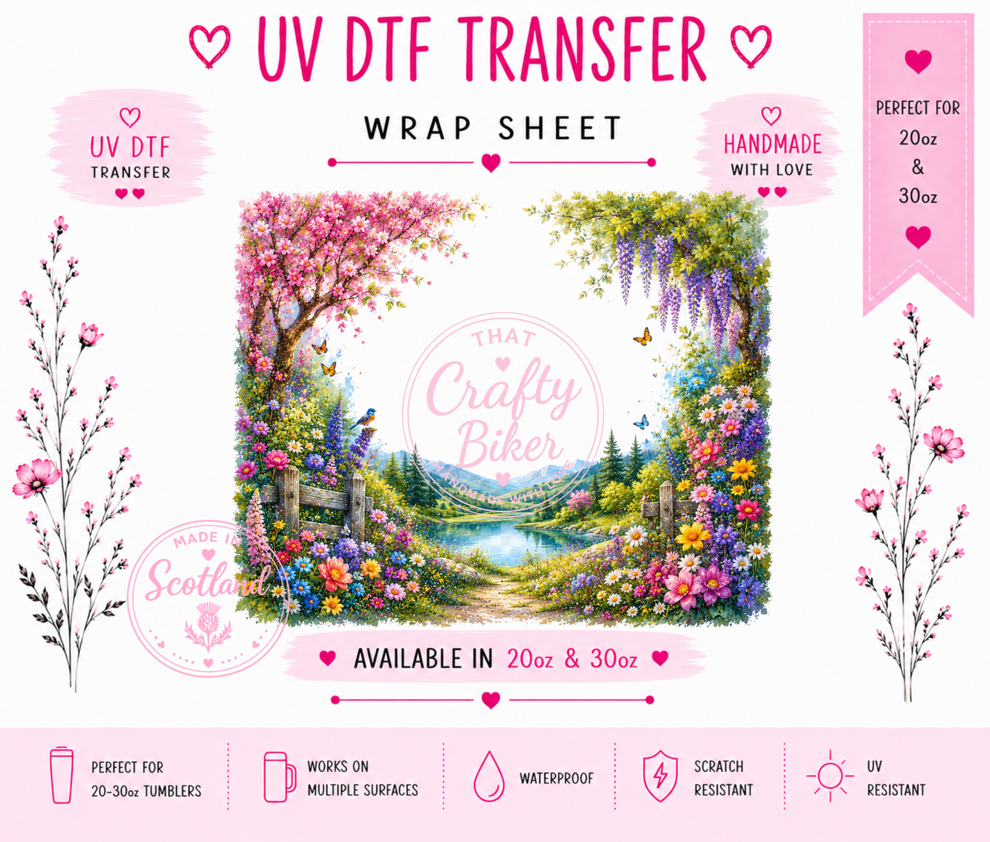 Spring Lake UVDTF Tumbler Wrap