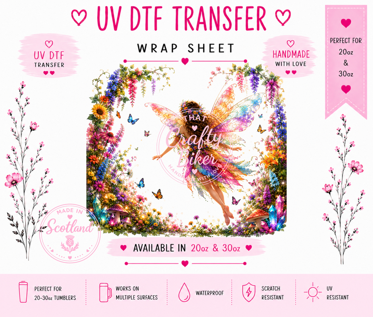 Whimsical Fairy Tumbler Wrap