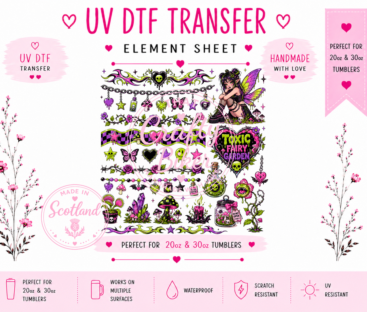 Toxic Fairy Garden UVDTF Element Sheet