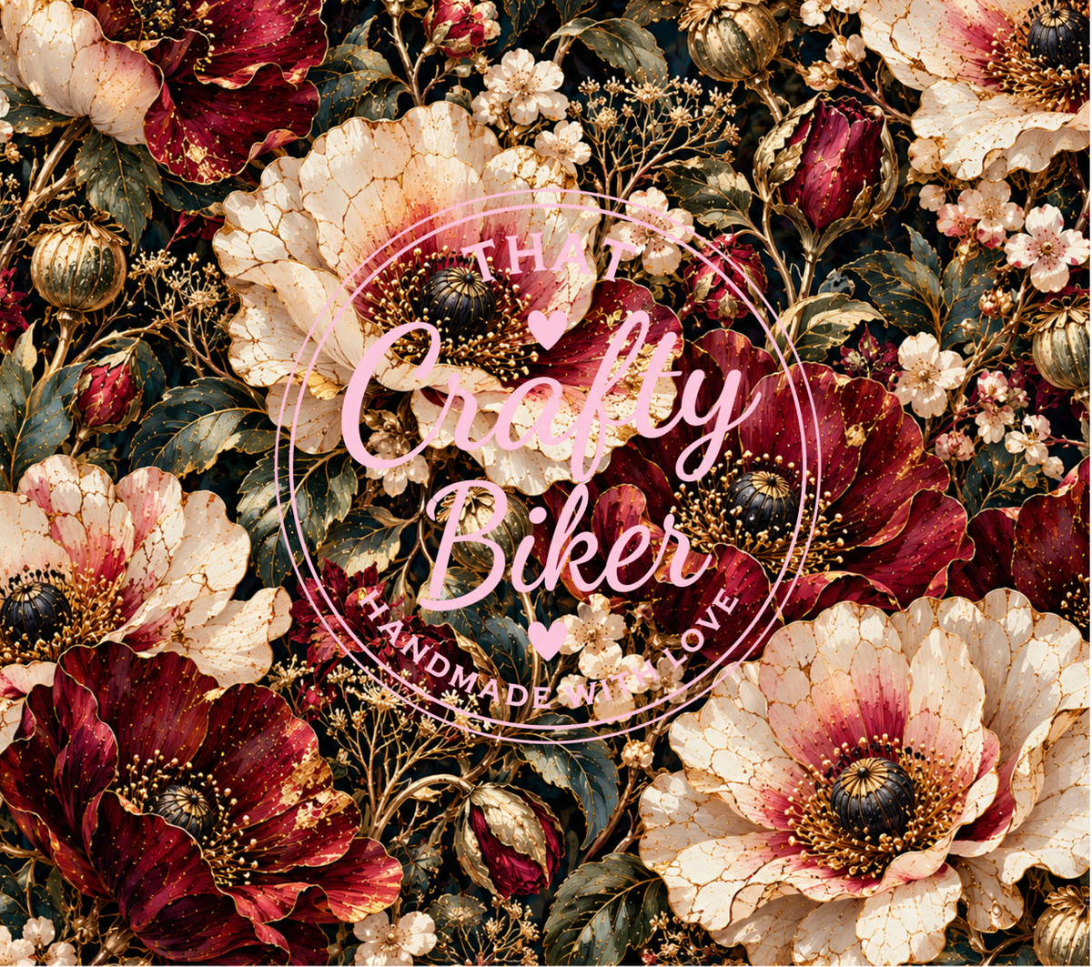 Porcelain Poppies Printed Vinyl