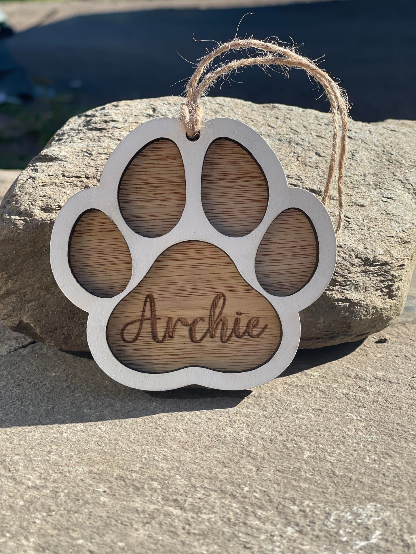 Custom Dog Paw Bauble Wall Hanging