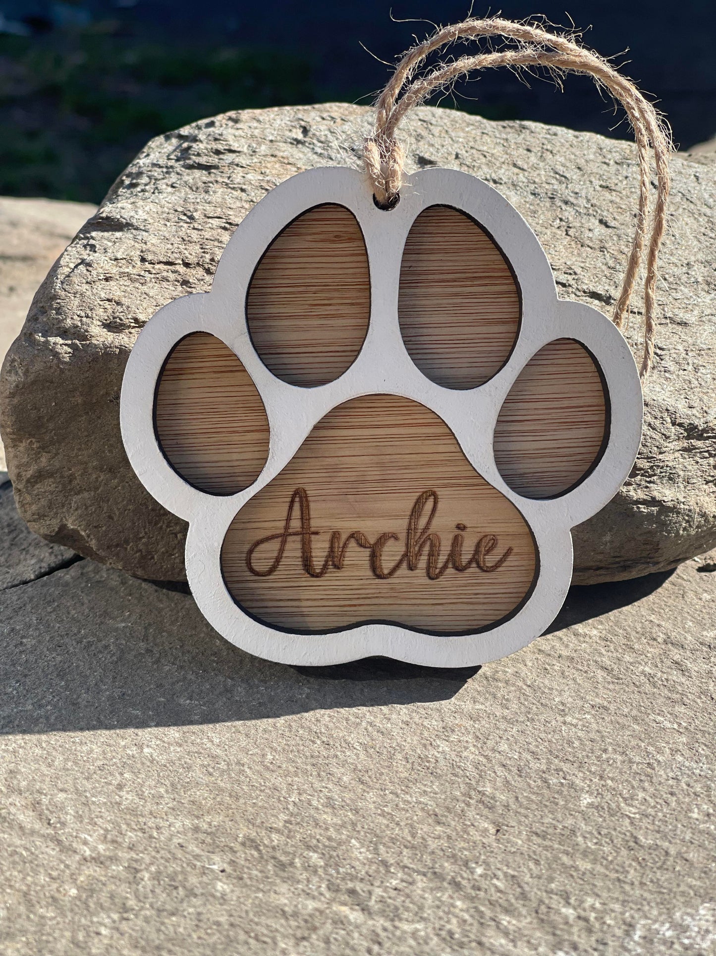 Custom Dog Paw Bauble Wall Hanging