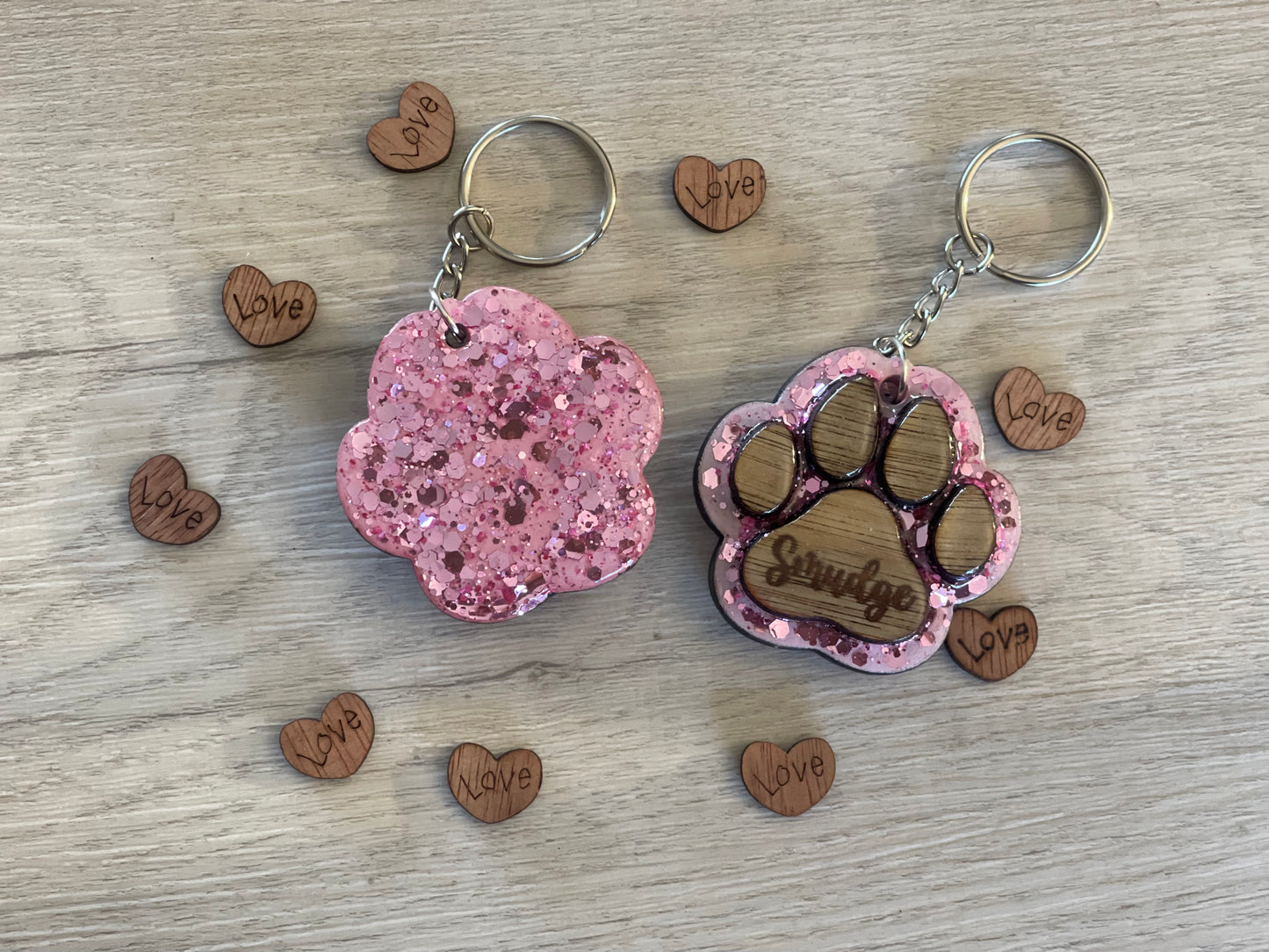 Glitter Paw Keyring