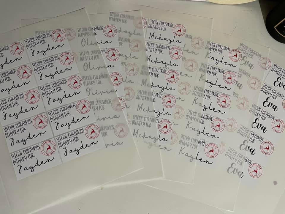 Reindeer Mail Christmas Stickers Labels