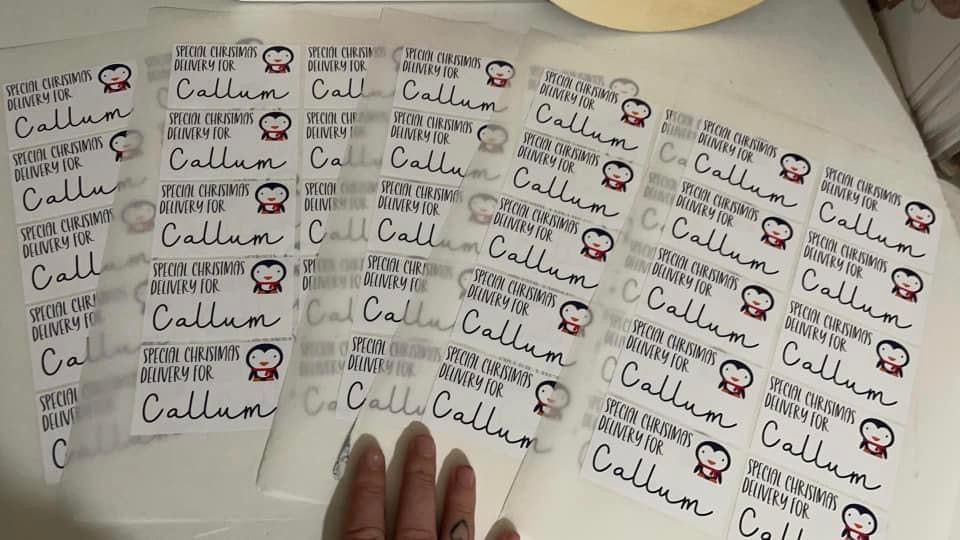 Penguin Christmas Stickers Labels
