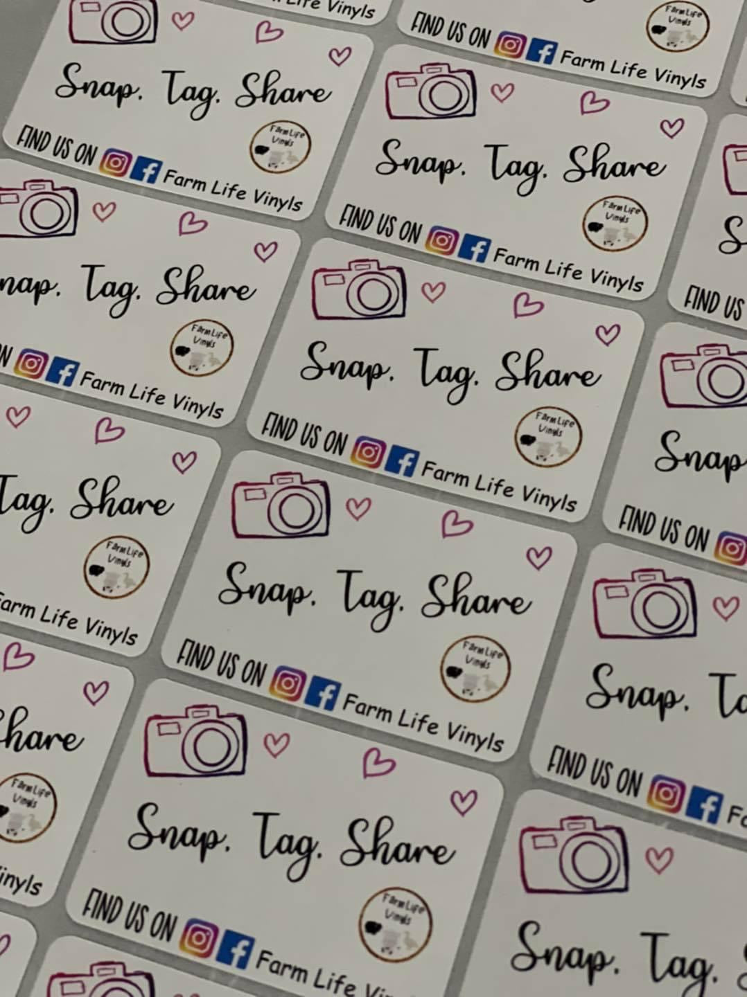 Snap Tag Share Business Stickers