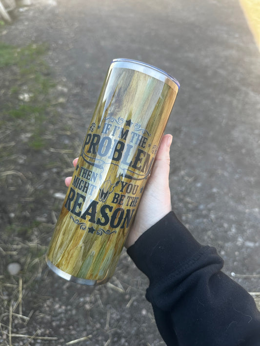 Pink Country Tumbler Stainless Steel Tumbler 20oz