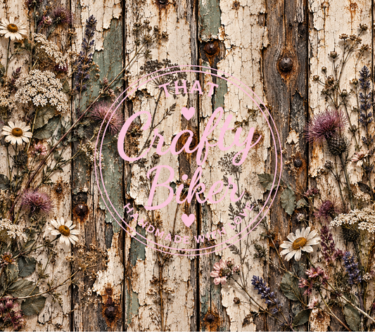 Wooden Flowers Printed Vinyl