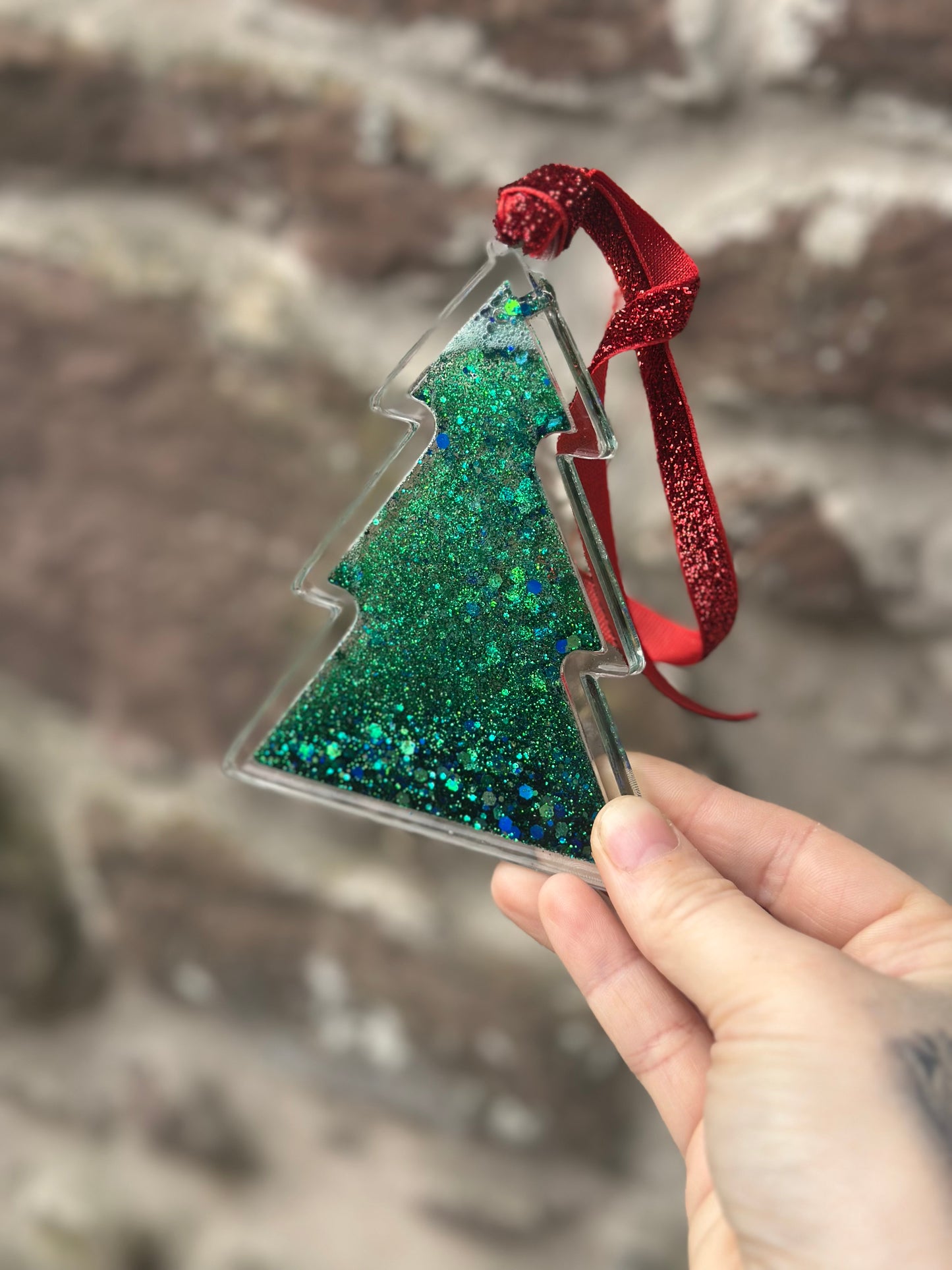Acrylic Christmas Tree Bauble Ornament