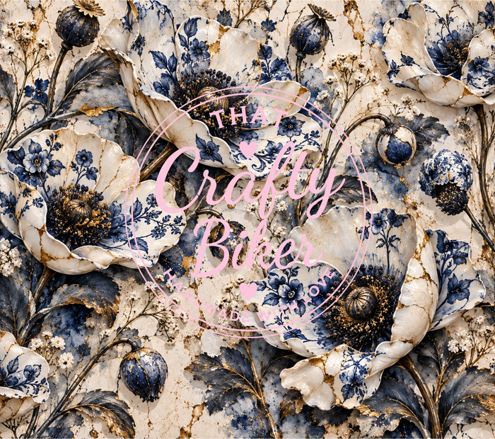 Ceramic Flowers Printed Vinyl