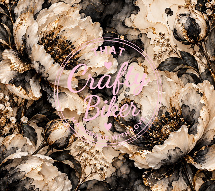 Golden Peonies Printed Vinyl