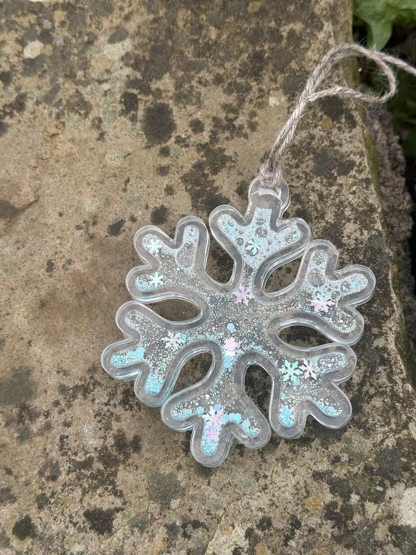 Acrylic Snowflake Snowglobe Ornament