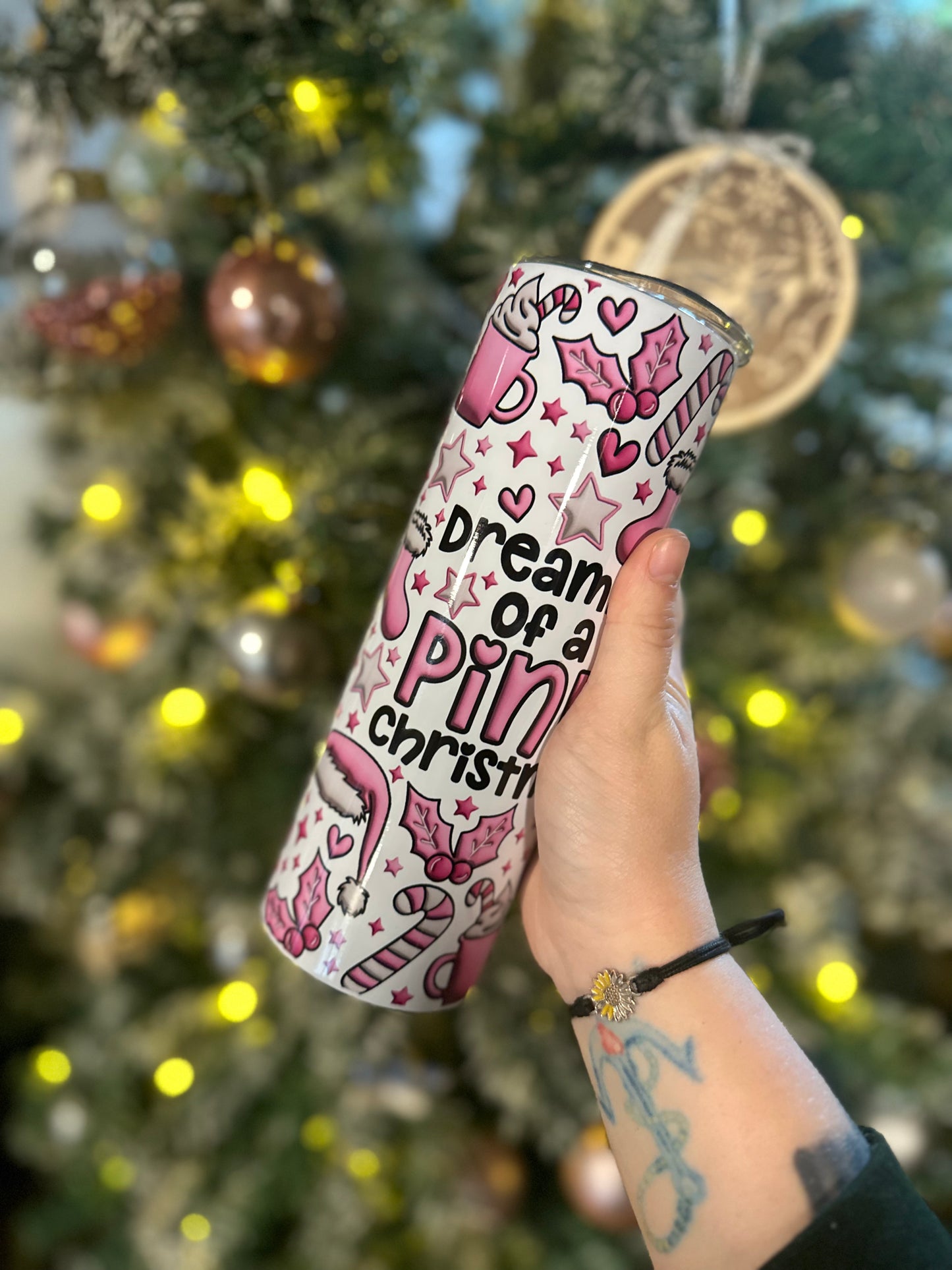 Dreaming of a pink Christmas 20oz Tumbler
