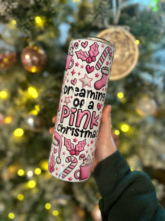 Dreaming of a pink Christmas 20oz Tumbler