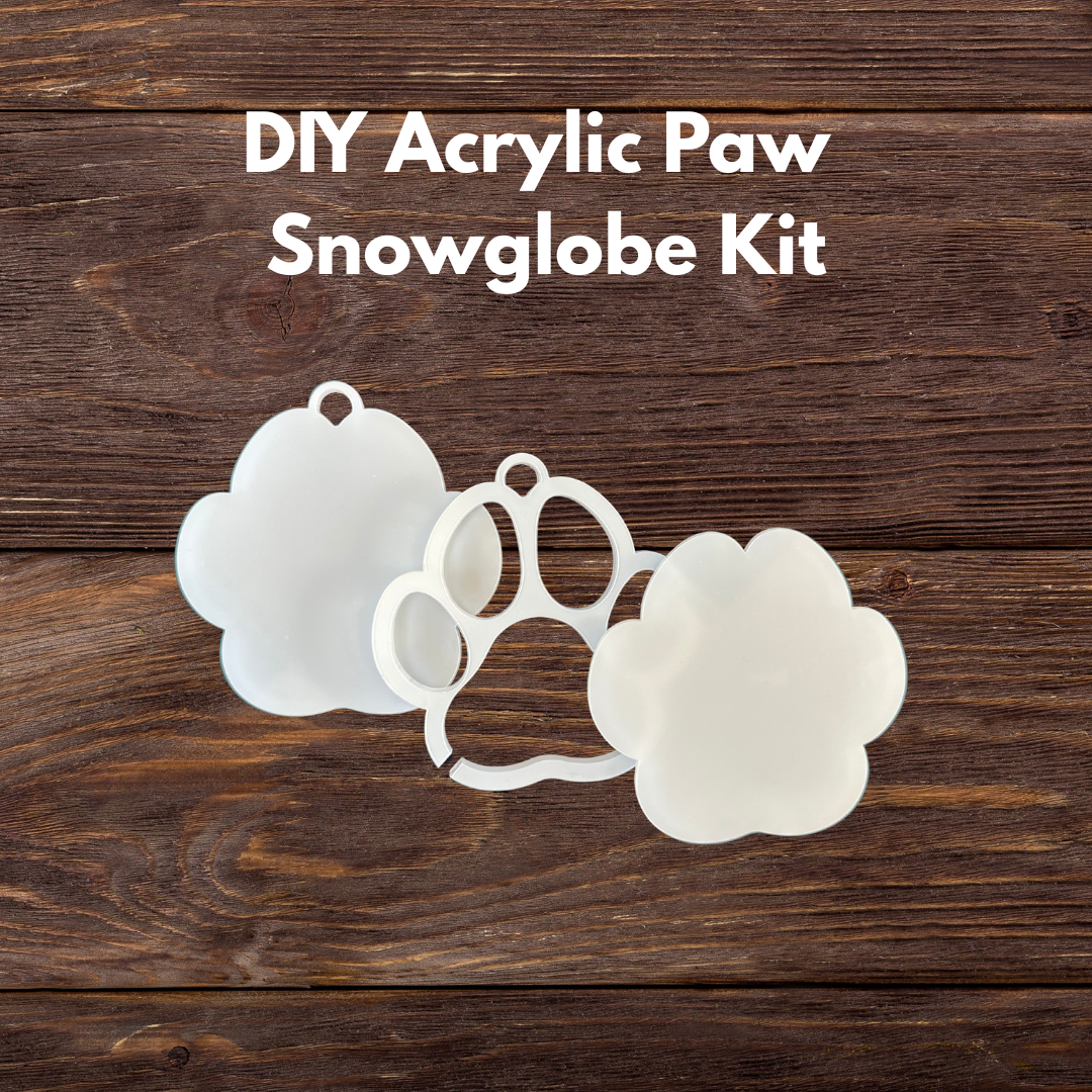 DIY Acrylic Dog Paw Snowglobe Kit