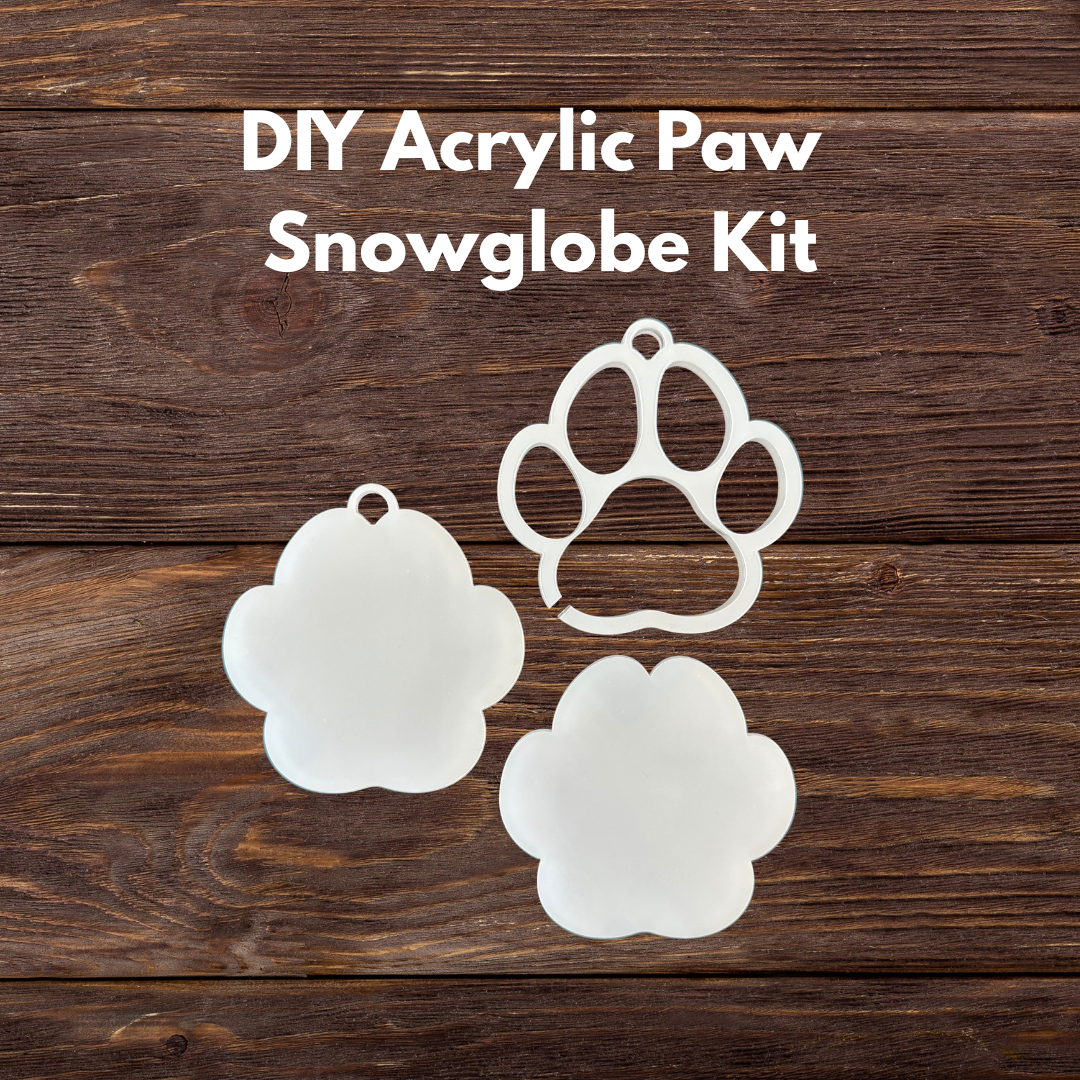 DIY Acrylic Dog Paw Snowglobe Kit