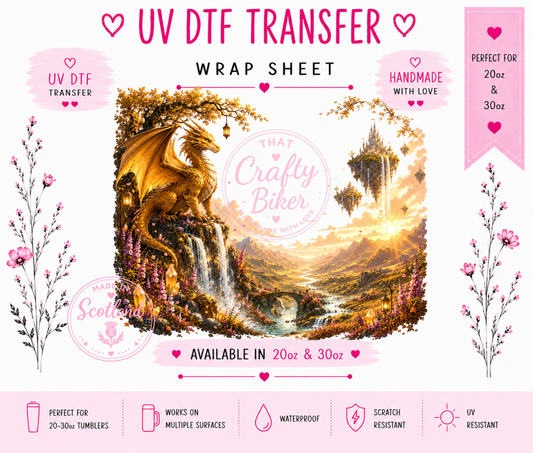 Autumn Hollow Dragon UVDTF Tumbler Wrap
