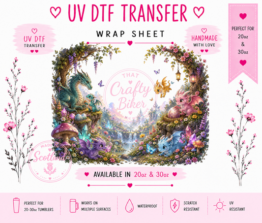 Dragon Nursery UVDTF Tumbler Wrap