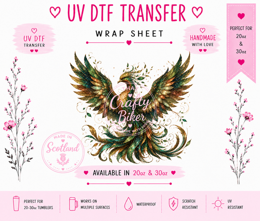 Nature Phoenix UVDTF Tumbler Wrap