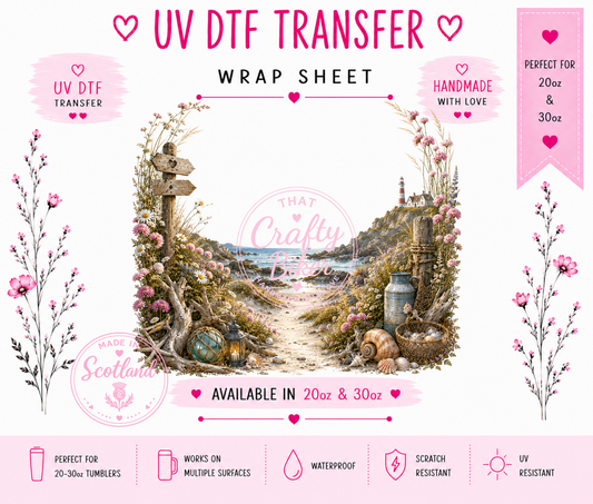 Beach Therapy UVDTF Tumbler Wrap