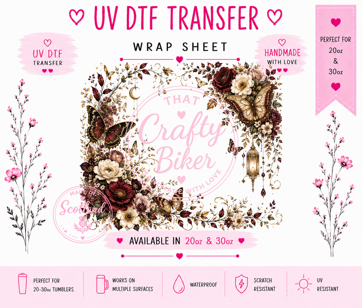 A Burgundy Cream Moment Tumbler Wrap