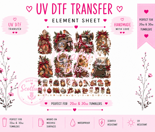 Traditional Christmas UVDTF Element Sheet