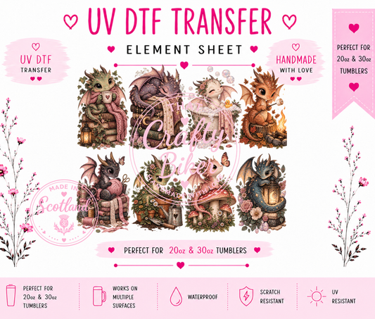 Dragon Cuties Life UVDTF Element Sheet