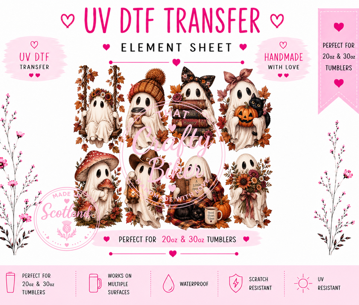 Ghostly Frolics UVDTF Element Sheet