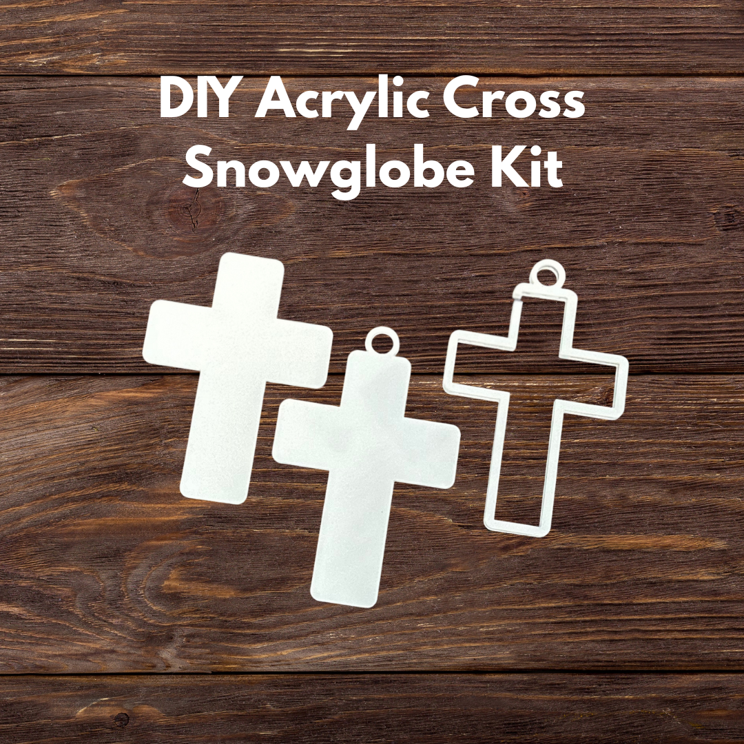 DIY Acrylic Cross Snowglobe Kit