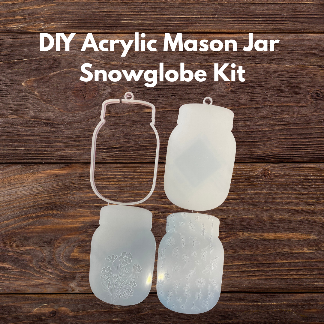DIY Acrylic Mason Jar Snowglobe Ornament