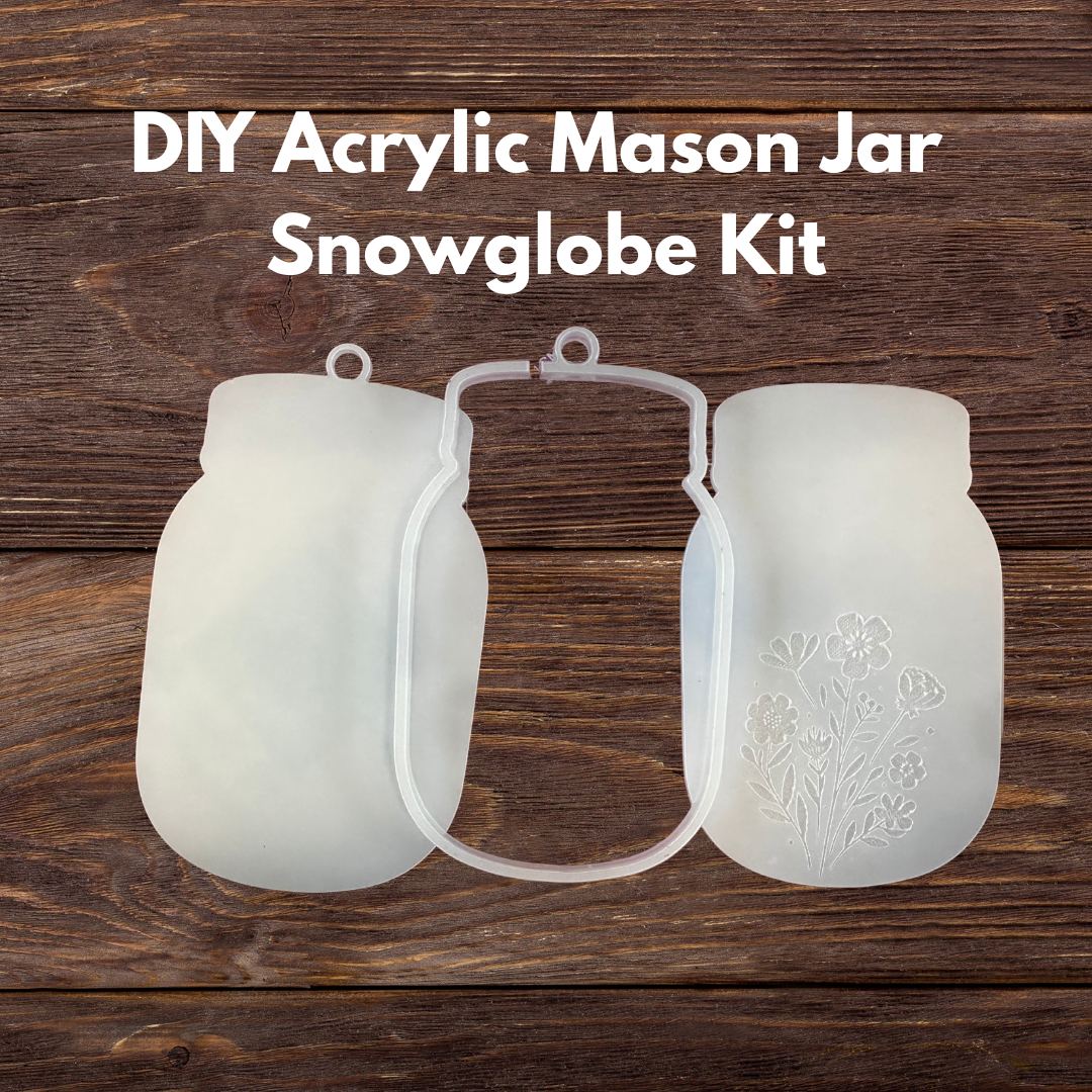 DIY Acrylic Mason Jar Snowglobe Ornament