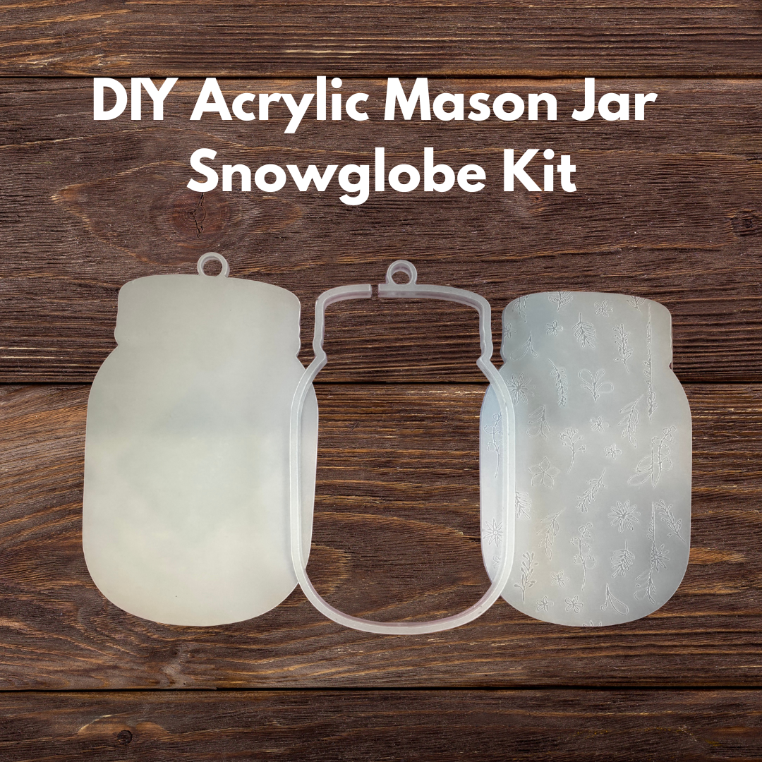 DIY Acrylic Mason Jar Snowglobe Ornament